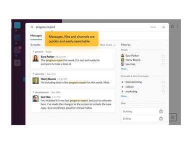 Slack search for messages