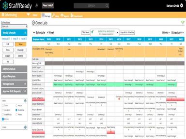 Second view of the StaffReady Manage Grid