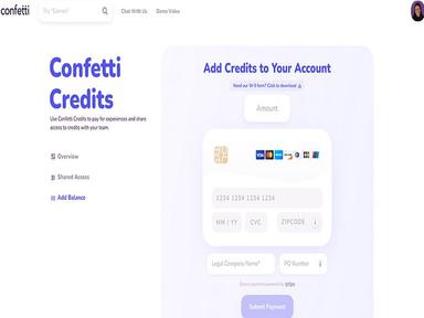 Confetti - Use Confetti Credits to Pay for Experiences and Share Access to Credits With Your Team
