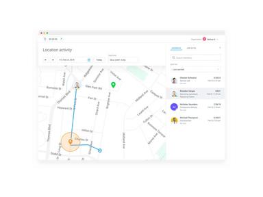Hubstaff location tracking screenshot